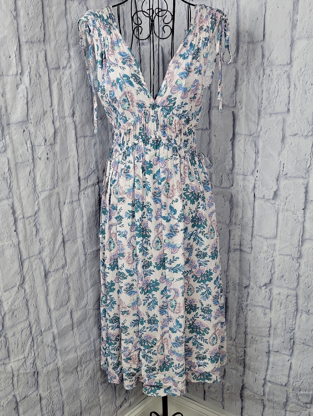 Vacasun Dress NWT Floral Midi Small Boho Cottagecore Pockets